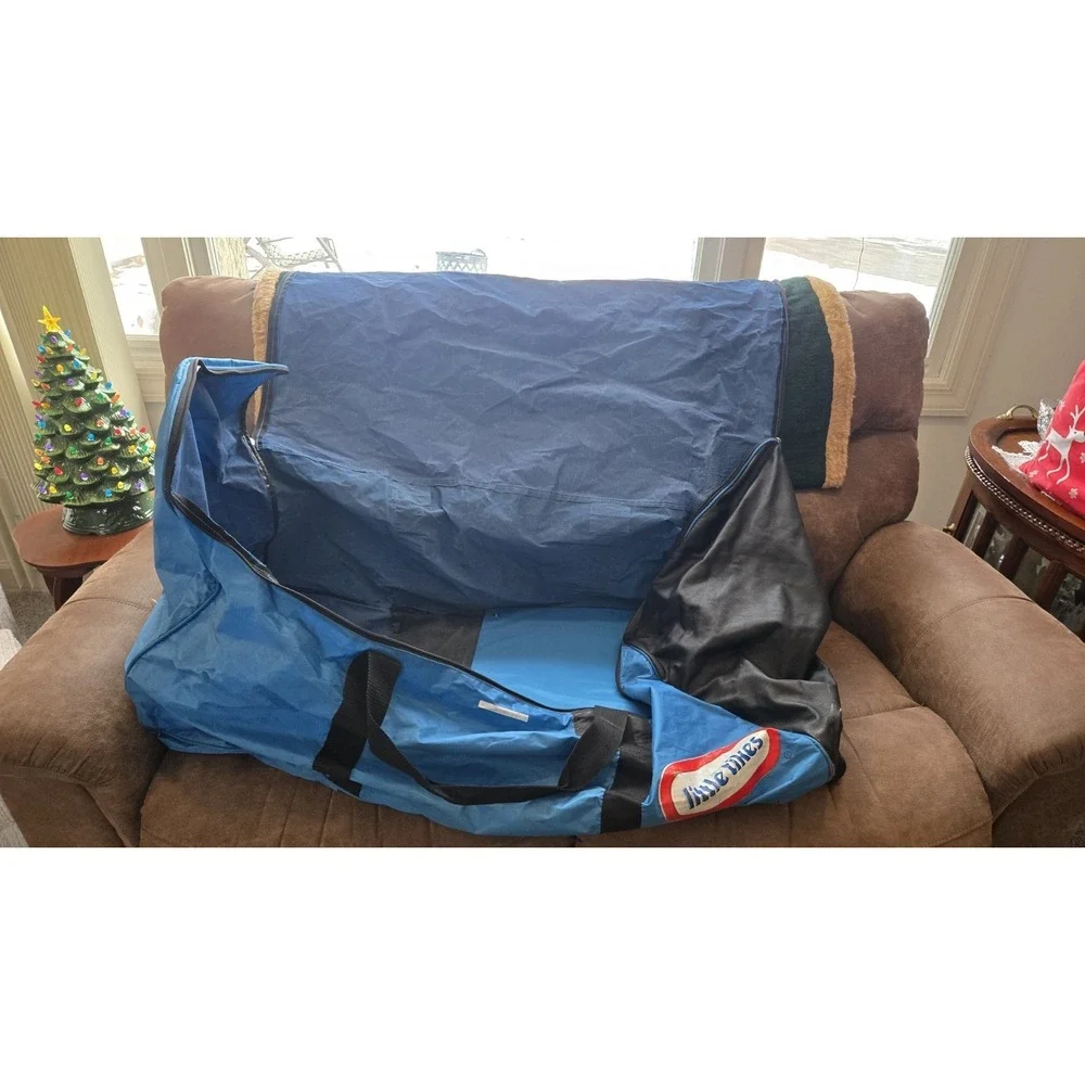 RARE Vintage Little Tikes XL Rolling Storage Bag Huge Toy Haul MixSuede Interior